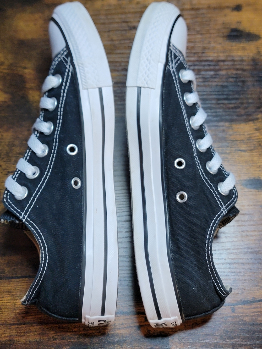 Converse All Star Low Top Sneakers - Black & White - Picture 3 of 9